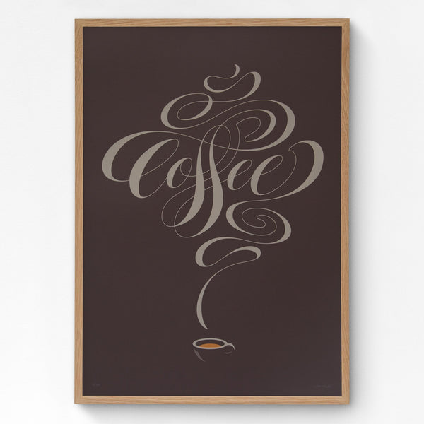 Coffee Lettering Screen Print